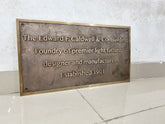 Family Address Brass Plaque Plate